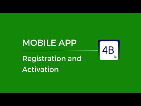 Registration and activation in the 4Biz mobile app