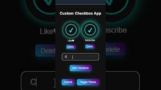 Animated Checkbox UI with Theme Toggle | HTML CSS JavaScript Project #cssfilters #webdesign #foryou