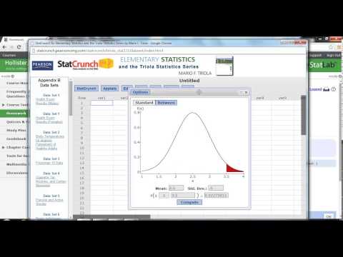 Chapter 6 Normal Distribution using StatCrunch