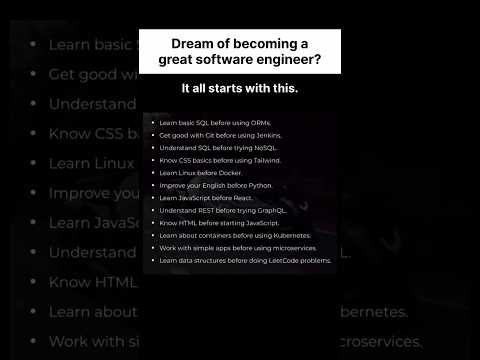 "Start Here to Become a Great Software Engineer!"#tech #viralvideo #viralshorts #fyp #youtube #hack