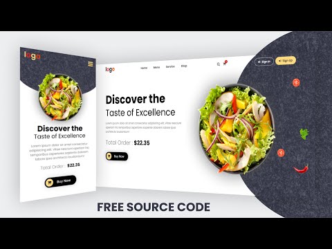 Create Responsive Restaurant Website Using HTML CSS