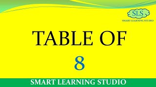 8 x 1 = 8 Multiplication, Table of Eight 8, Learn Multiplication Table of Eight , Math Table
