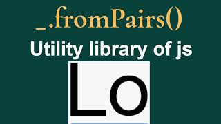 lodash fromPairs() | convert array into object