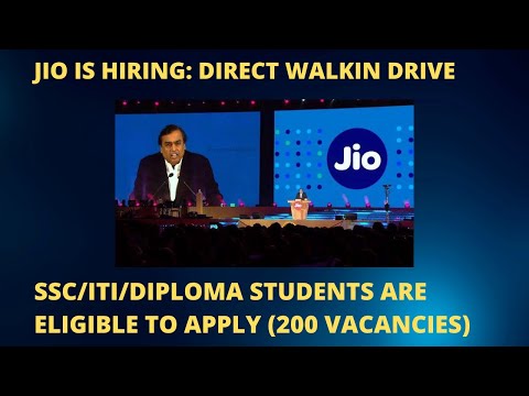JIO IS HIRING: DIRECT WALKIN DRIVE