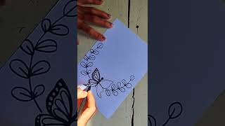 butterfly border design #shortvideo #shorts #borderdesign  #butterflyborderdesign