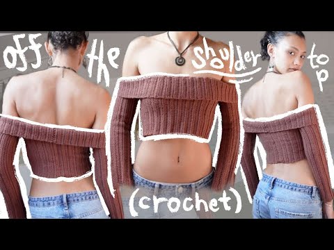 Crochet off the shoulder top