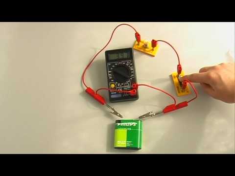 Voltage across the terminals of a battery