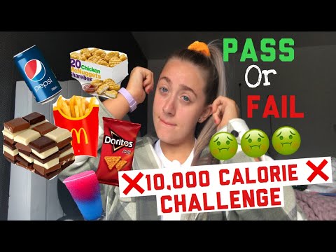 10,000 CALORIE CHALLENGE | GIRL VS. FOOD | LEAHS LIFE