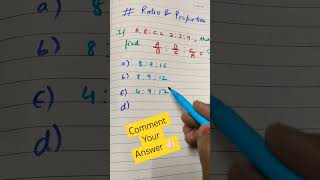 How to solve Ratio & Proportion question #ratioandproportion #quicksolution