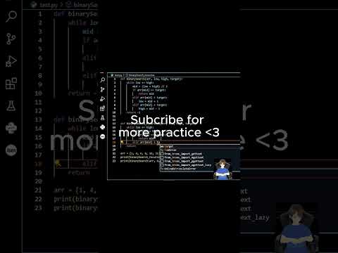 Binary Search in Python | Practice with me #coding #python #computerscience  #practice