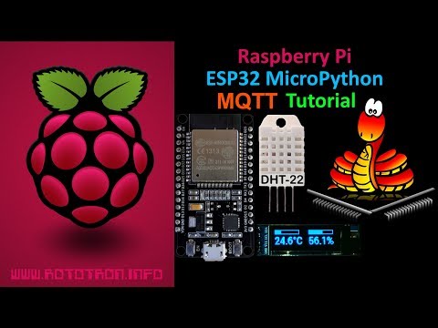 ESP32 MicroPython MQTT Tutorial with Raspberry Pi, DHT-22 & OLED