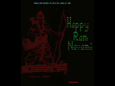 Happy Ram Navami using #bash by #JignaN.