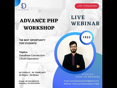 Advance PHP Live Workshop | Syntax Developers