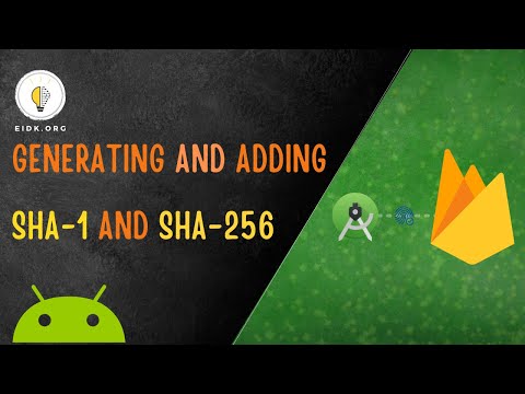 Generating SHA-1 and SHA-256 certificate fingerprints and adding to existing Firebase project. #EIDK