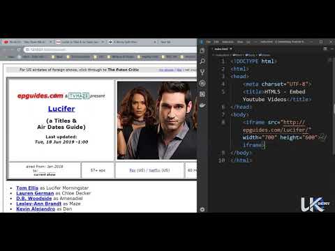 38. HTML - Embed Youtube Videos in a Webpage