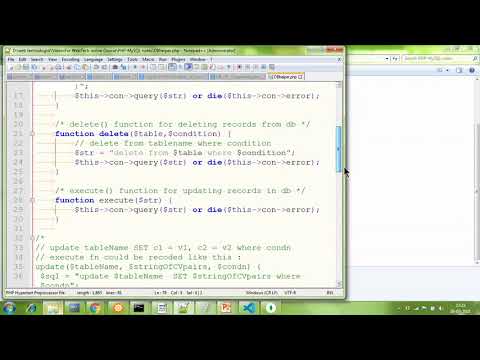 Object Oriented PHP database programming