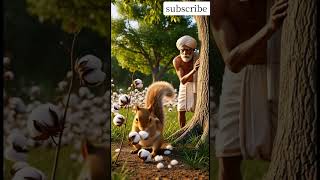 Squirrel’s Secret Behind Stealing Cotton 🐿 | Emotional Short Story #emotionalstory #animalstory