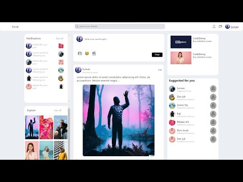 React Full-Stack Social media App Tutorial -- React JS Node JS MongoDB Redux and More.