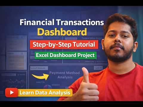 Financial Transactions Analysis (Step-by-Step Tutorial) | Excel Dashboard Project