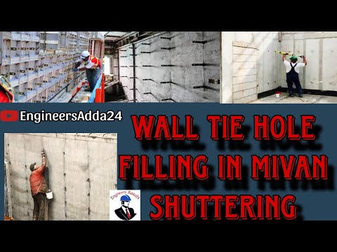 Wall Ties Removing & Hole Filling Procedure OF Mivan Shuttering || Wall tie hole filling || Mivan