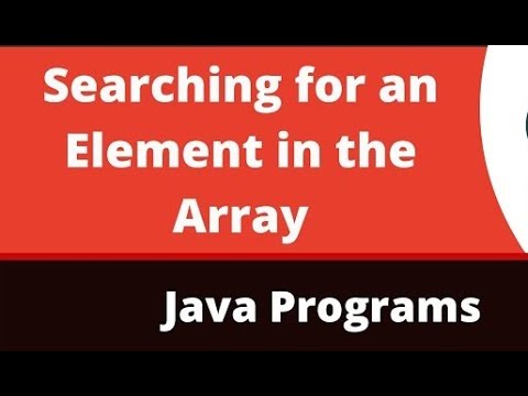 JAVA Lecture #18 || Program to find element is present in array or not || for beginner