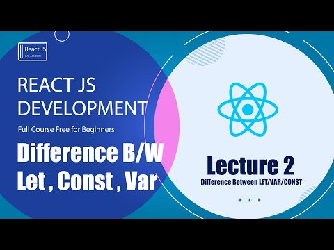 React Js tutorial - Let, Const and Var in 3 minutes ( Lecture 2 )
