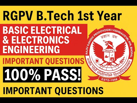 RGPV BEEE important questions | rgpv basic electrical & electronics engineering important questions
