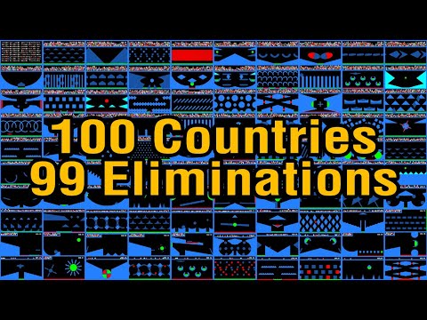 100 Countries 99 Eliminations Marble Race 2 in Algodoo