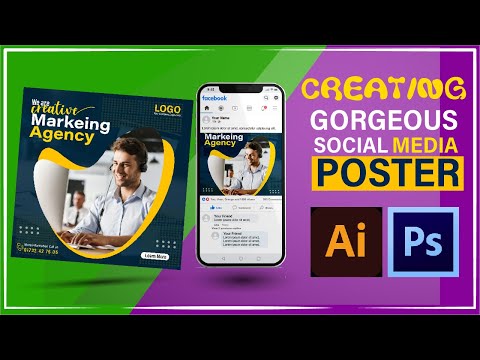 Professional Social media post design - Adobe Illustrator Tutorial | How to create post design