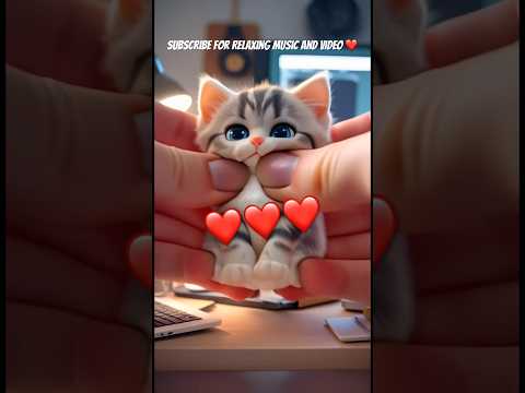 Anti stress ASMR kitten 🐱 #relaxingmusic #cute #lofi #relax #mochisquishies #mochi #antistress