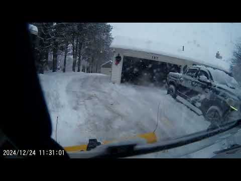 Christmas Eve 2024 Plowing snow with the SIde v SIDE.