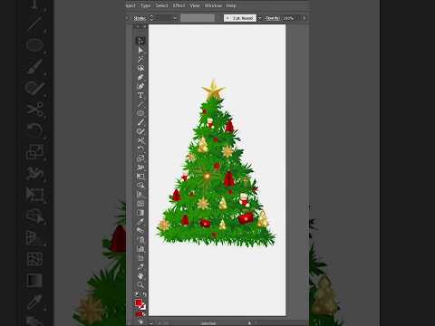 #Illustrator #cristmas Tree Make #minidesign #treedecorating #illustratortips  #trandingdesign