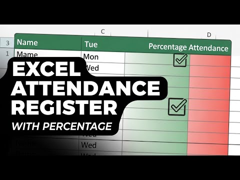 How To Make Attendance Sheets In Excel With Checkboxes!