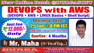 DEVOPS with AWS Online Training @ DURGASOFT