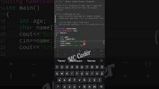 How to perform Input Output Operations in C++ Language | Basic Input Output Program | #shorts #cpp