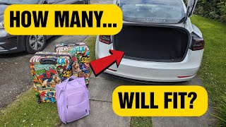 Tesla Model 3 Boot space test: How many suitcases can fit?
