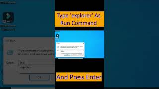Shortcut Command For File Explorer In Run Window #shorts #technology #subscribe #itknowledge