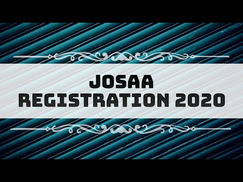 Josaa registration 2020🖥