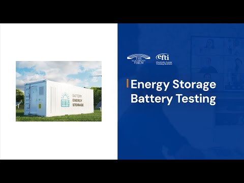 Battery Energy Storage System Training – Design, Testing & Maintenance of BESS - Course by EFTI