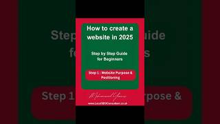 How to Create a Website in 2025. Part 1:  Purpose & Positioning #website