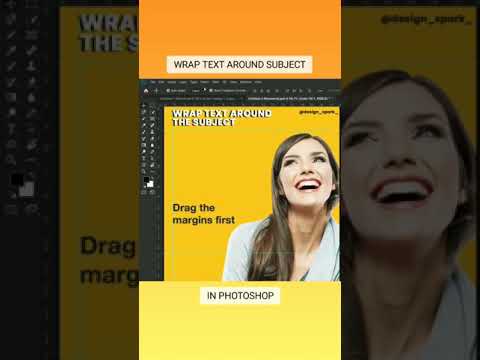 How To Wrap Text Around Subject In Photoshop | Photoshop Shorts