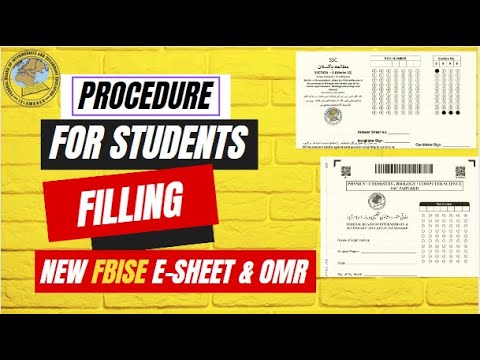 Complete Guide: How to Fill FBISE E-Sheet & OMR Sheet for SSC & HSSC Exams