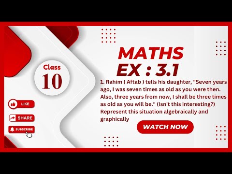 Class 10 maths | Ex – 3.1 | Q1 | Pair Of Linear Equation In Two Variable | Ncert | Assam board 3.2