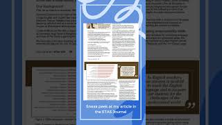 😍 My article in the ETAS journal  #law #legalenglish #legalskills
