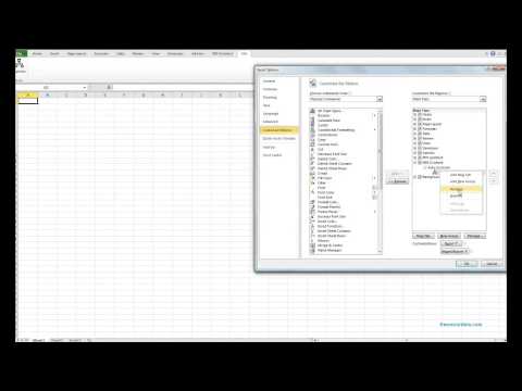 Adding a Macro into the Command Ribbon in Excel - General Excel Applications Video 3
