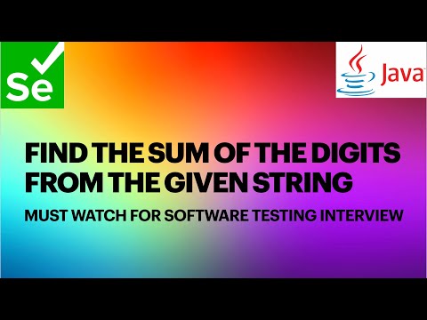 Find the sum of the digits from given String?