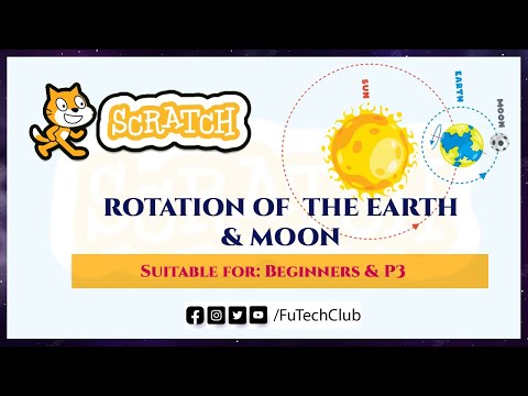 Create a Rotating Earth and Moon in Scratch! 🌍🌙 | How to make a sprite spin