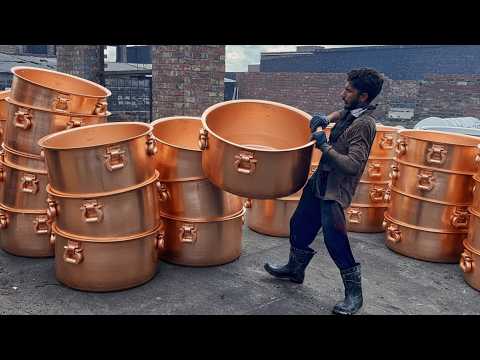 Inside Factory Recycling of Copper & Manufacturing Copper Cooking Pots Factory Mass Production