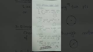 Important definitions related circle. #mathbasics #geometry #shorts #mathematics