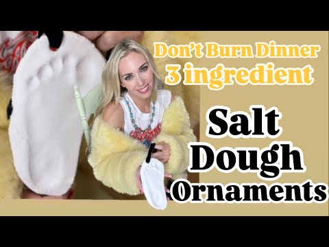 The BEST KIDS 3 INGREDIENT keepsake footprint SALT DOUGH minimal, taste safe recipe with HISTORY 